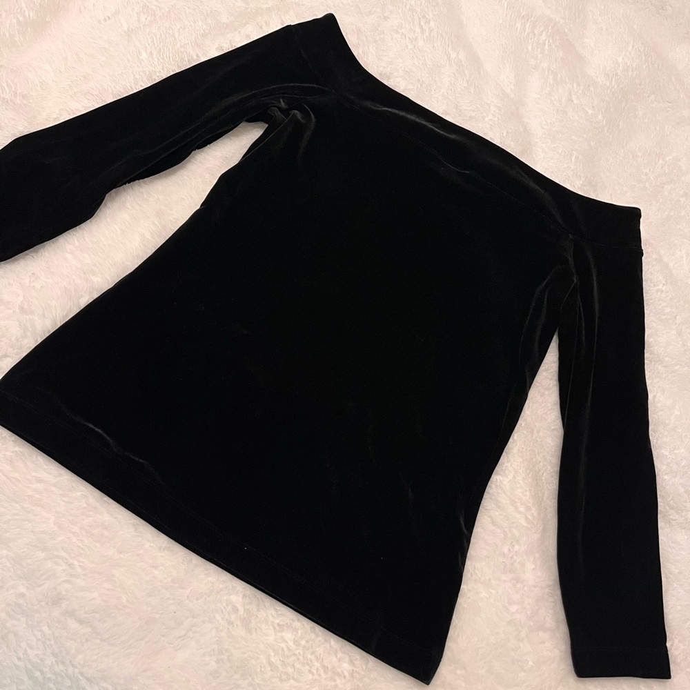 Ann Taylor Factory Black Velvet Top